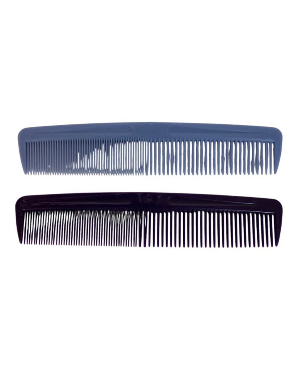 Goody Unbreakable Plastic Combs Set Of 2 Wide & Fine Toothed Blue Purple USA - Picture 3 of 3